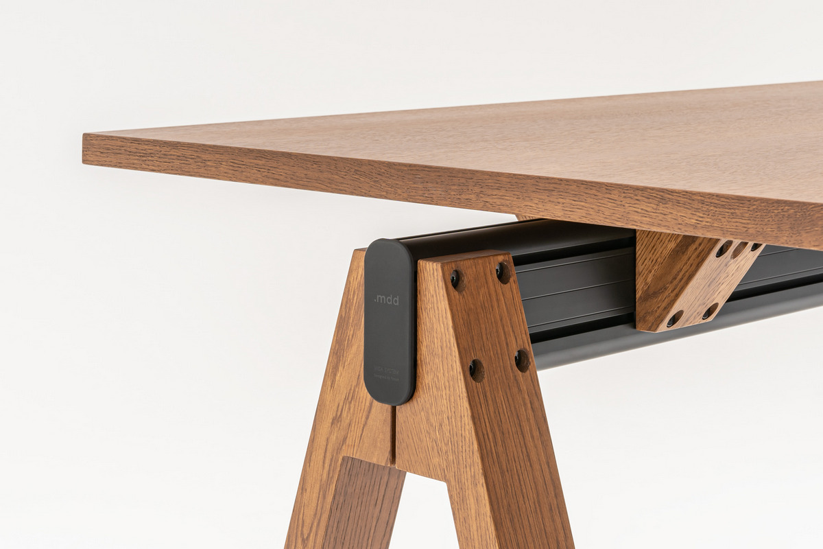 Viga Office Melamine/Veneer High Table, H43.3"