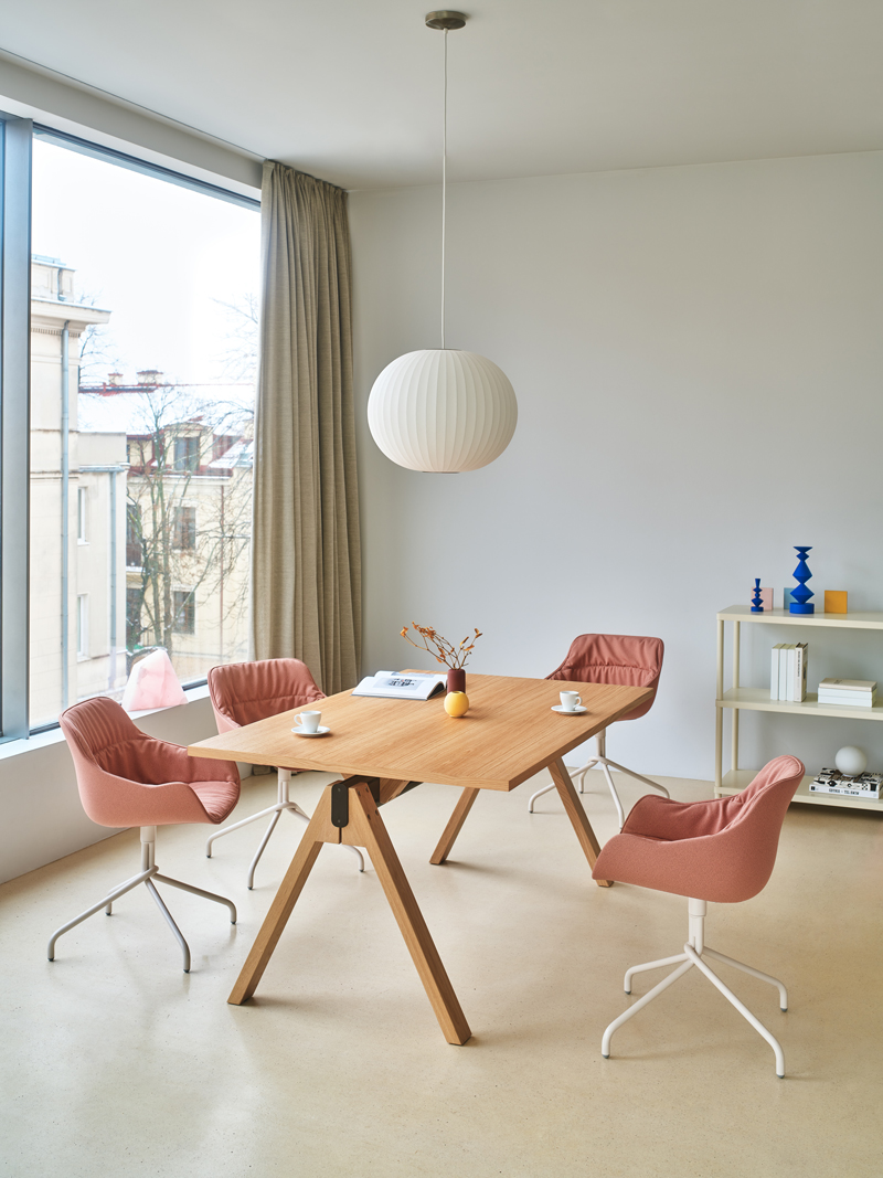 Viga Office Veneer Single Straight Desk