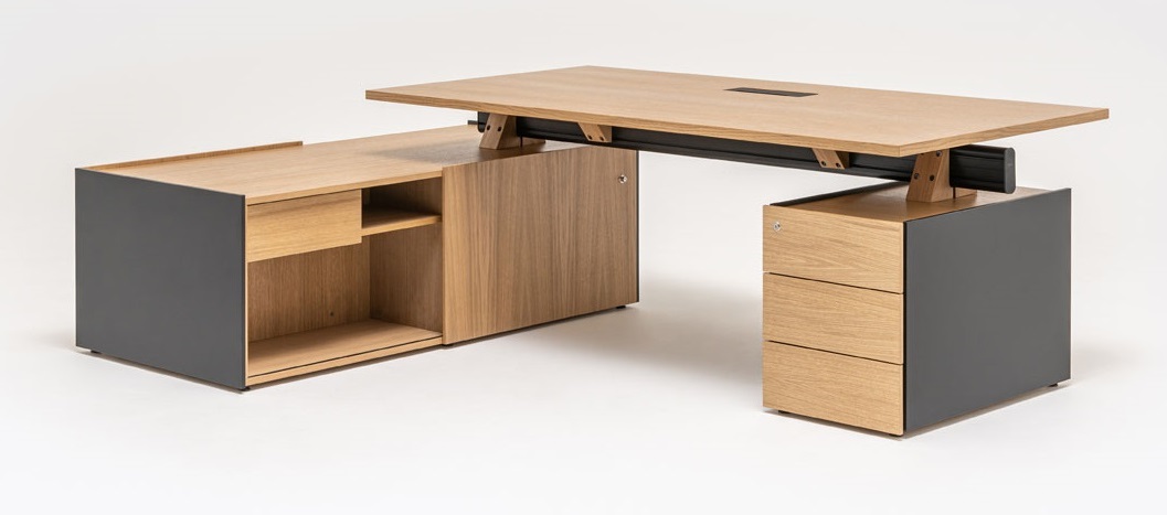 Executive Desk with 4-Door Cabinet Viga by Mdd