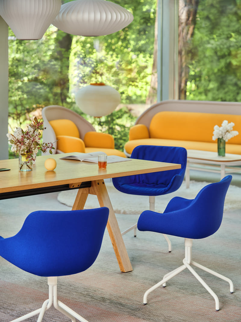 Viga Rectangular Meeting Table w/Veneer Top
