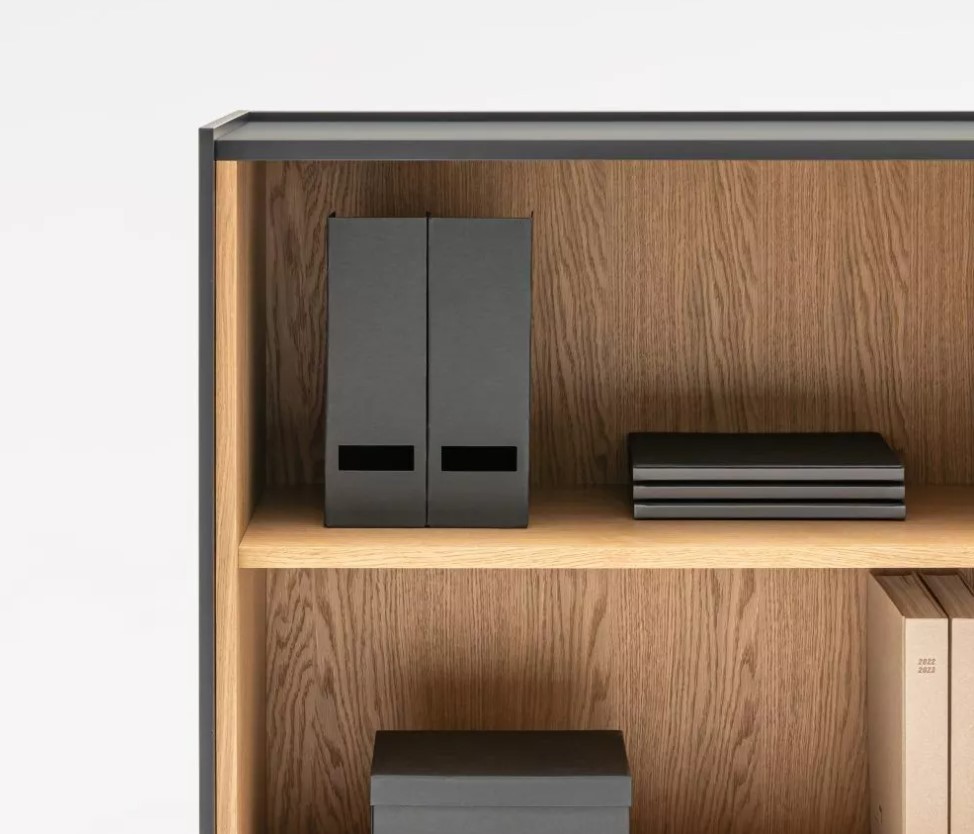 Viga Office Veneer/HPL Bookcase w/4 Shelves