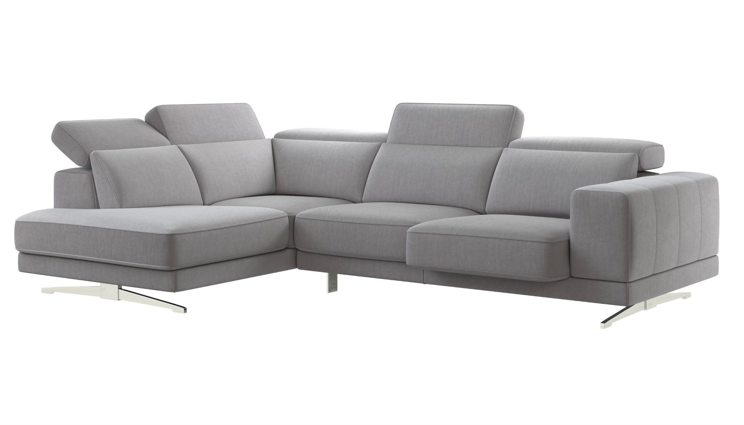 Vigo Polyester Fabric Left Arm Chaise Facing Sectional Sofa