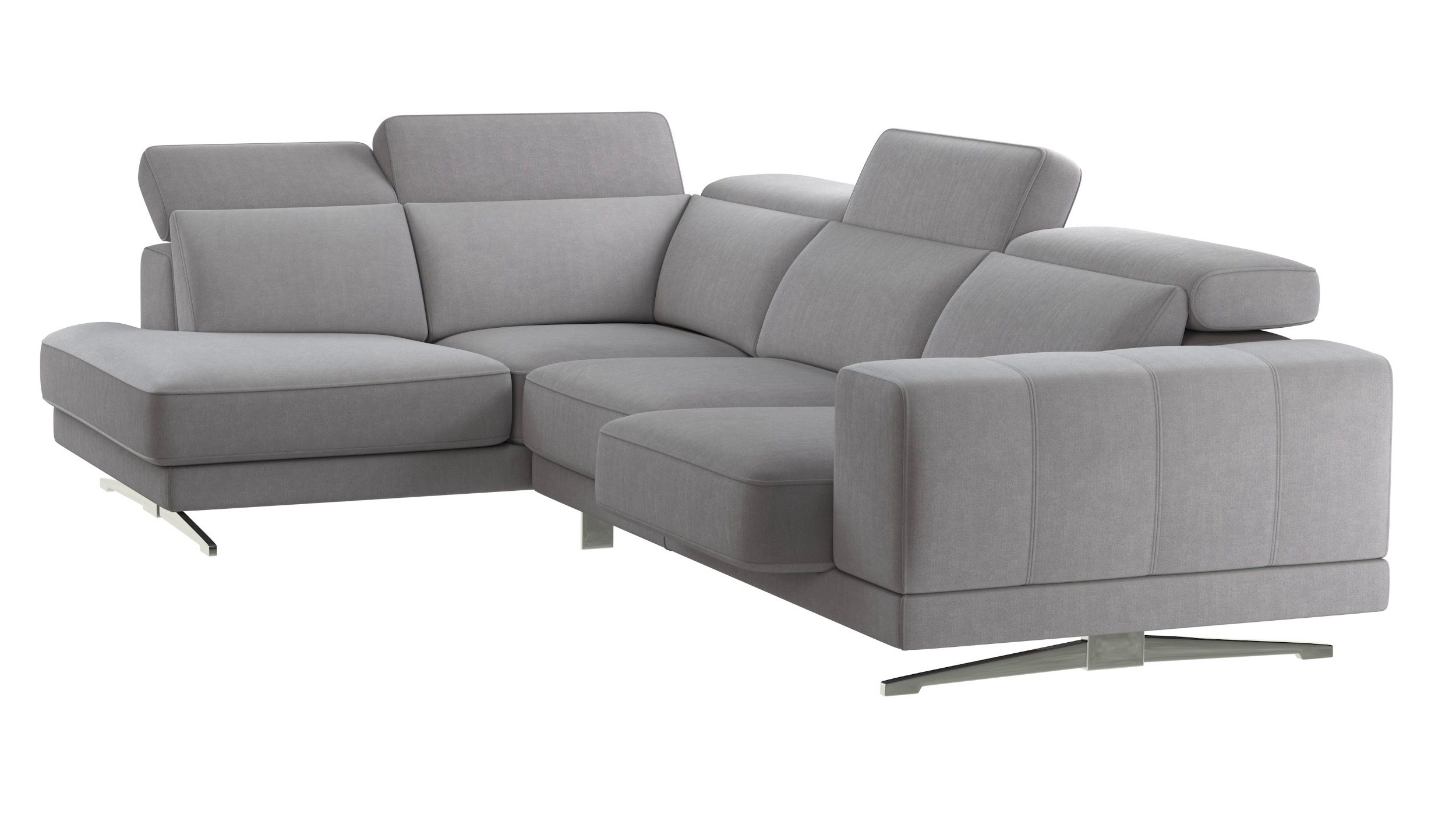Vigo Polyester Fabric Left Arm Chaise Facing Sectional Sofa