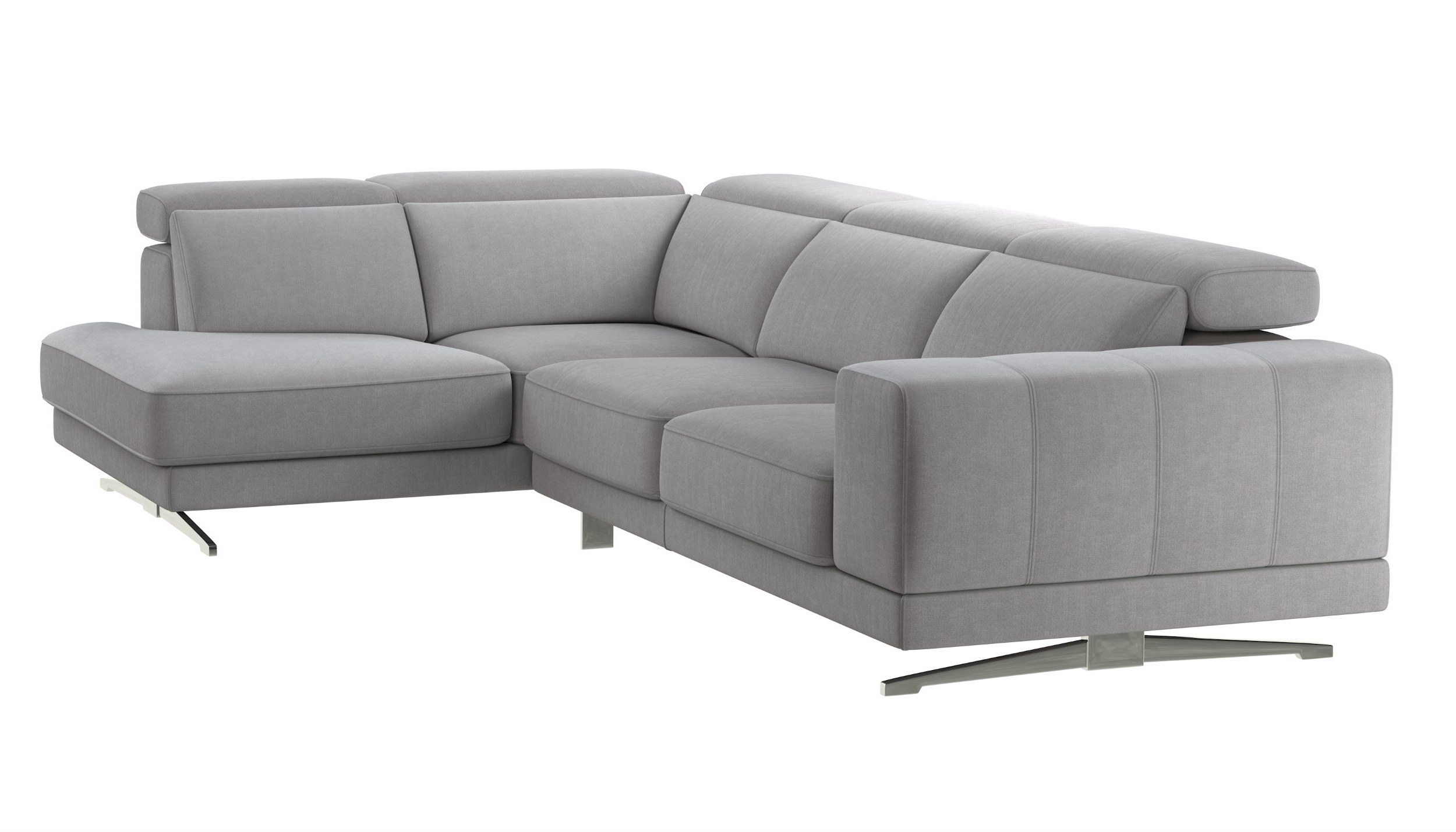 Vigo Polyester Fabric Left Arm Chaise Facing Sectional Sofa
