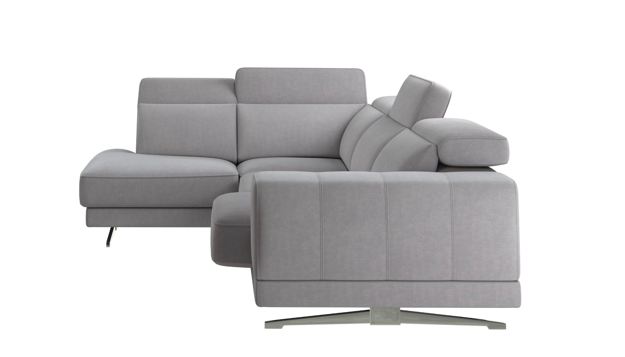 Vigo Polyester Fabric Left Arm Chaise Facing Sectional Sofa