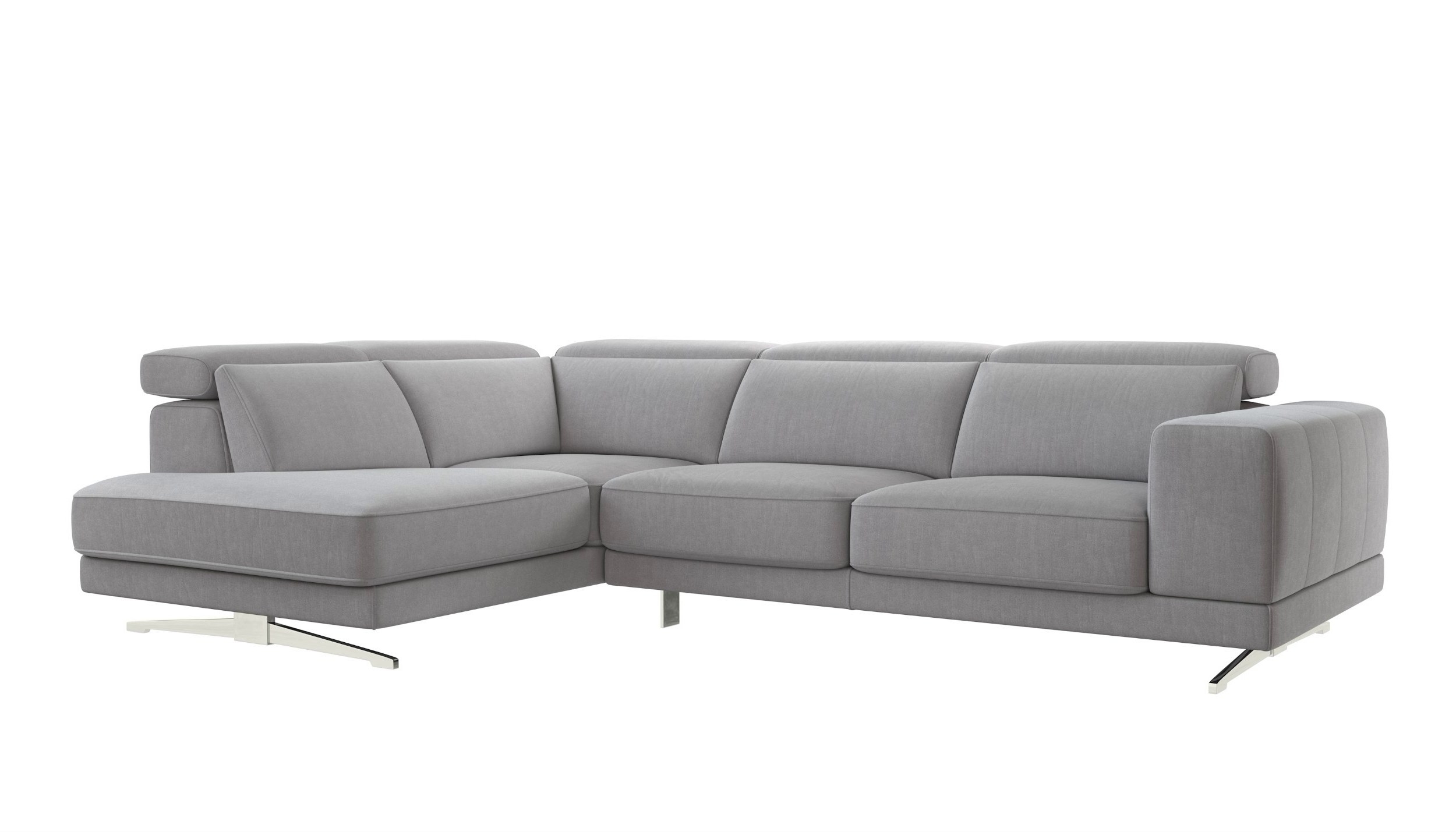 Vigo Polyester Fabric Left Arm Chaise Facing Sectional Sofa