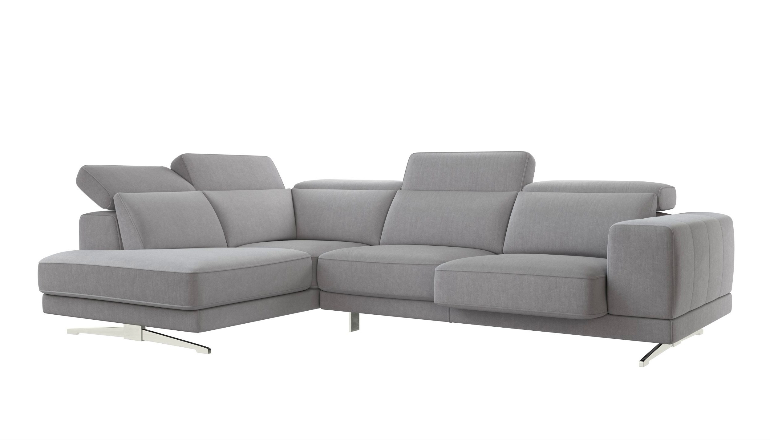 Vigo Polyester Fabric Left Arm Chaise Facing Sectional Sofa