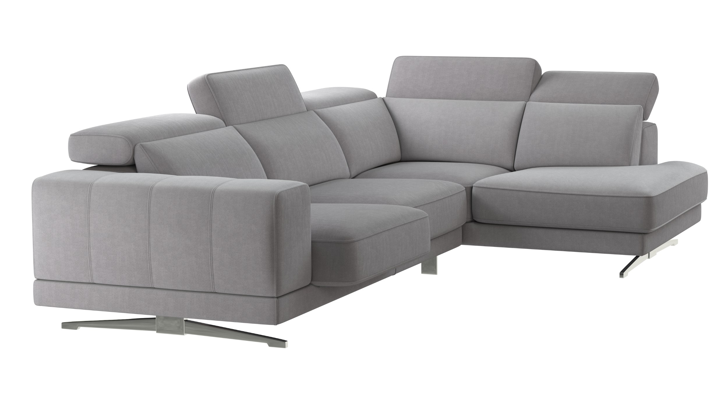 Vigo Polyester Fabric Right Arm Chaise Facing Sectional Sofa