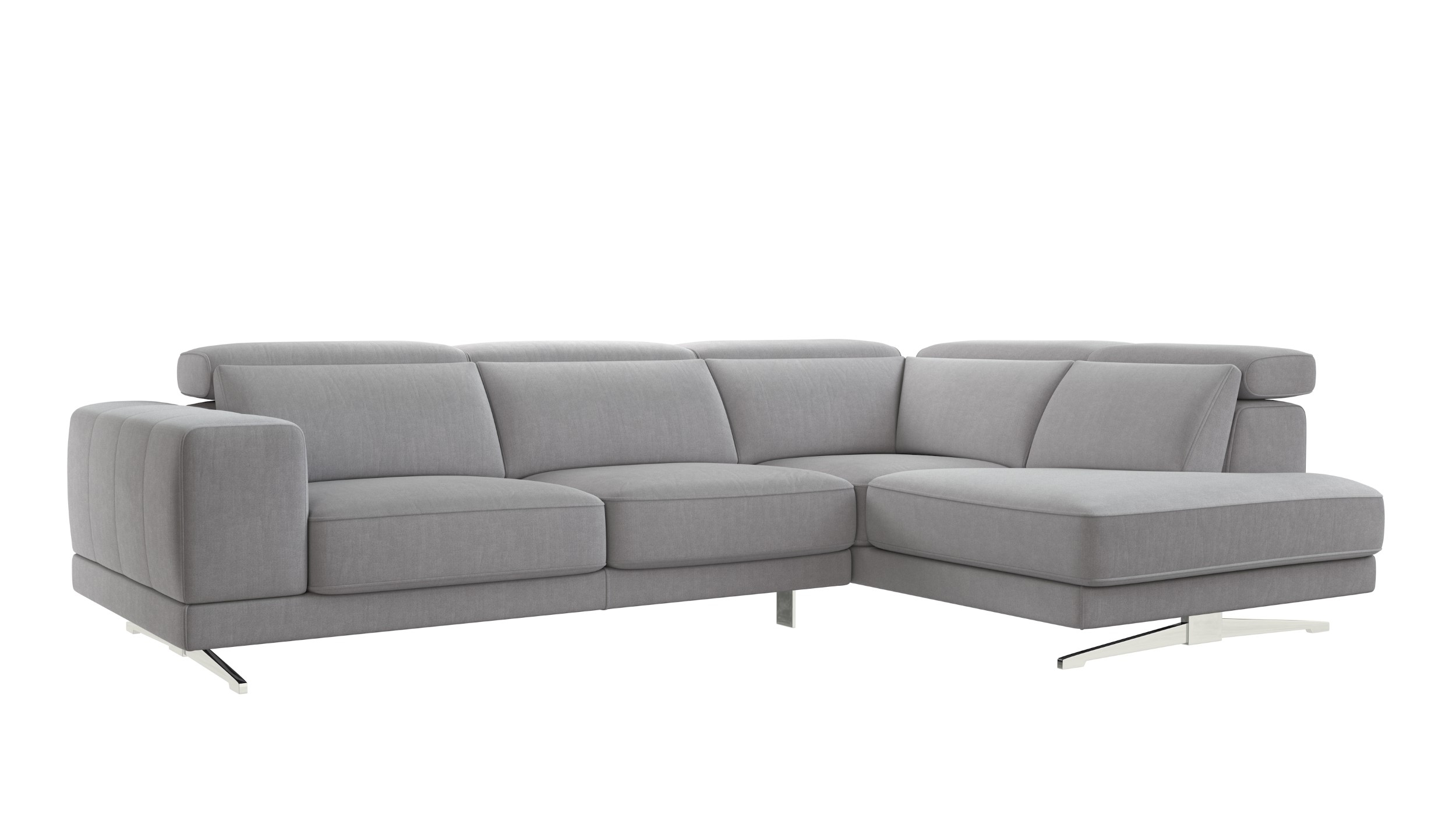 Vigo Polyester Fabric Right Arm Chaise Facing Sectional Sofa