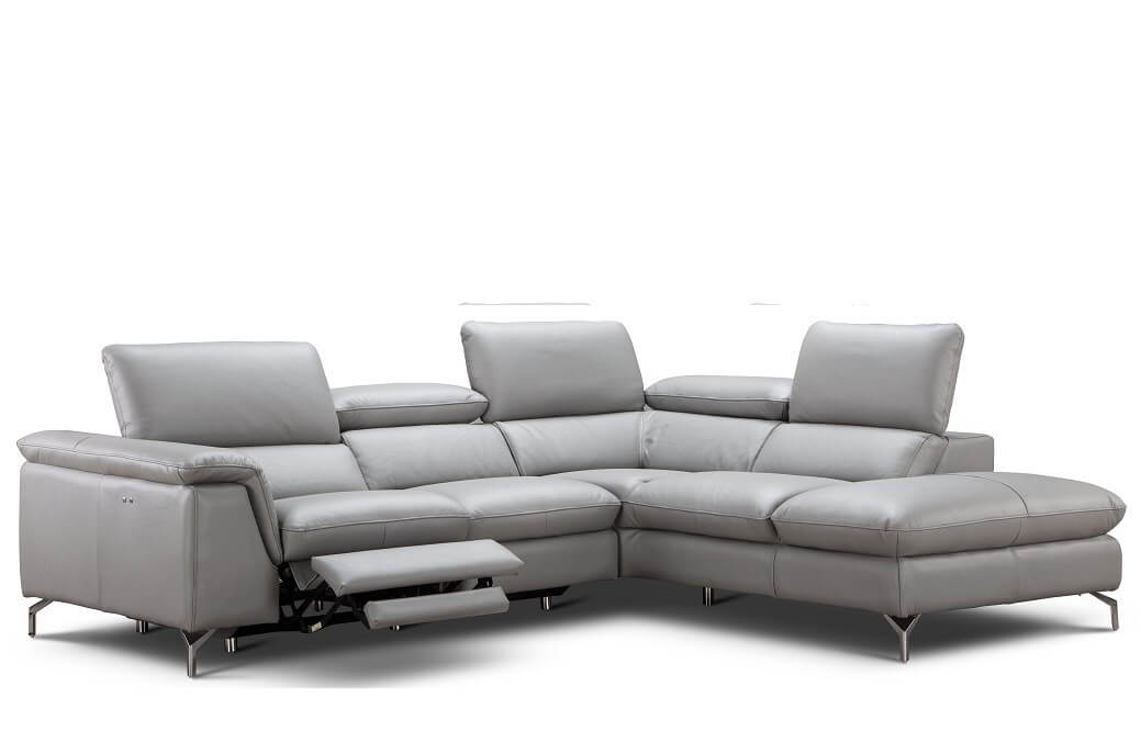 Viola Premium Leather Right Hand Facing Sectional