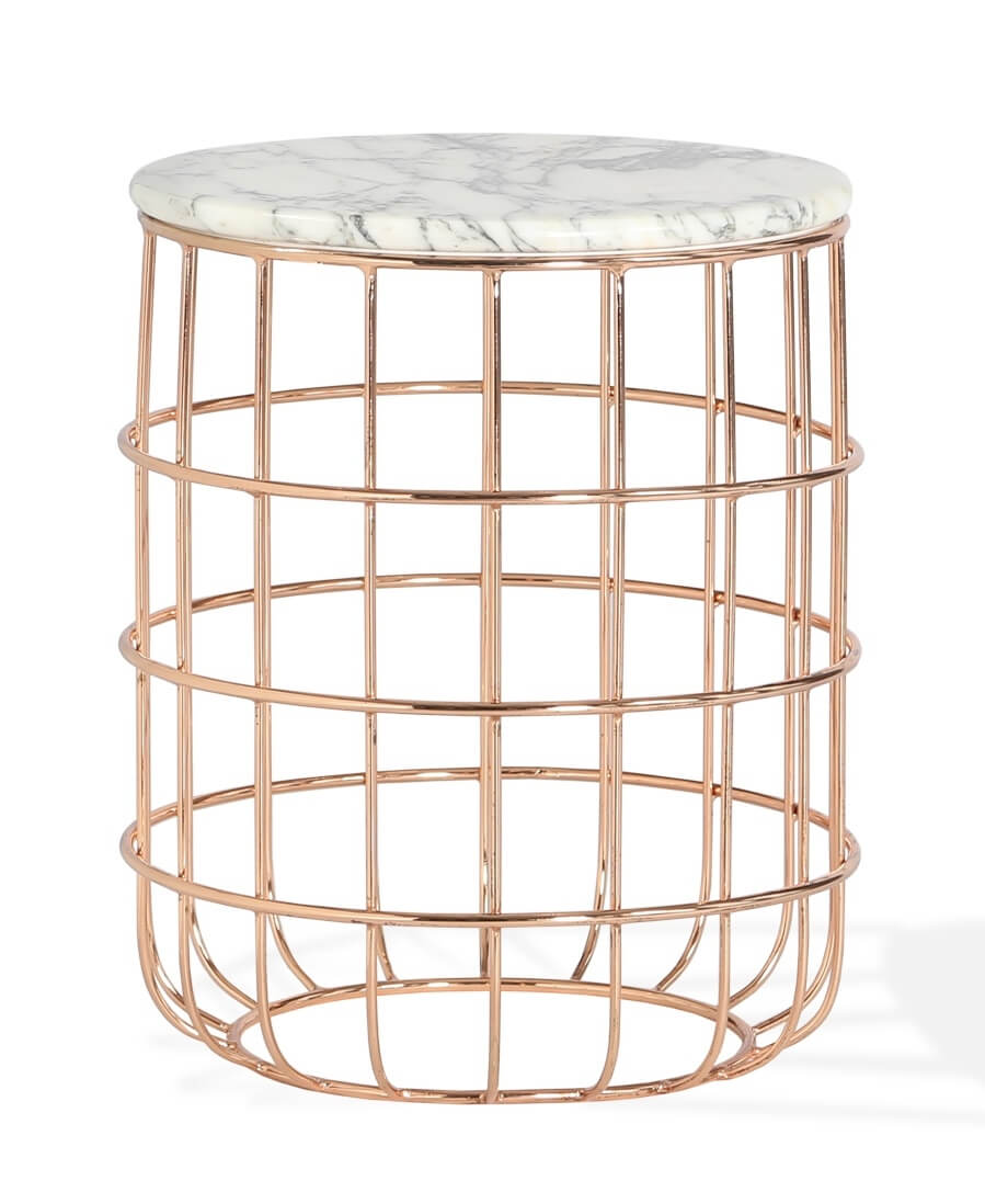 Violetta Marble Top End Table