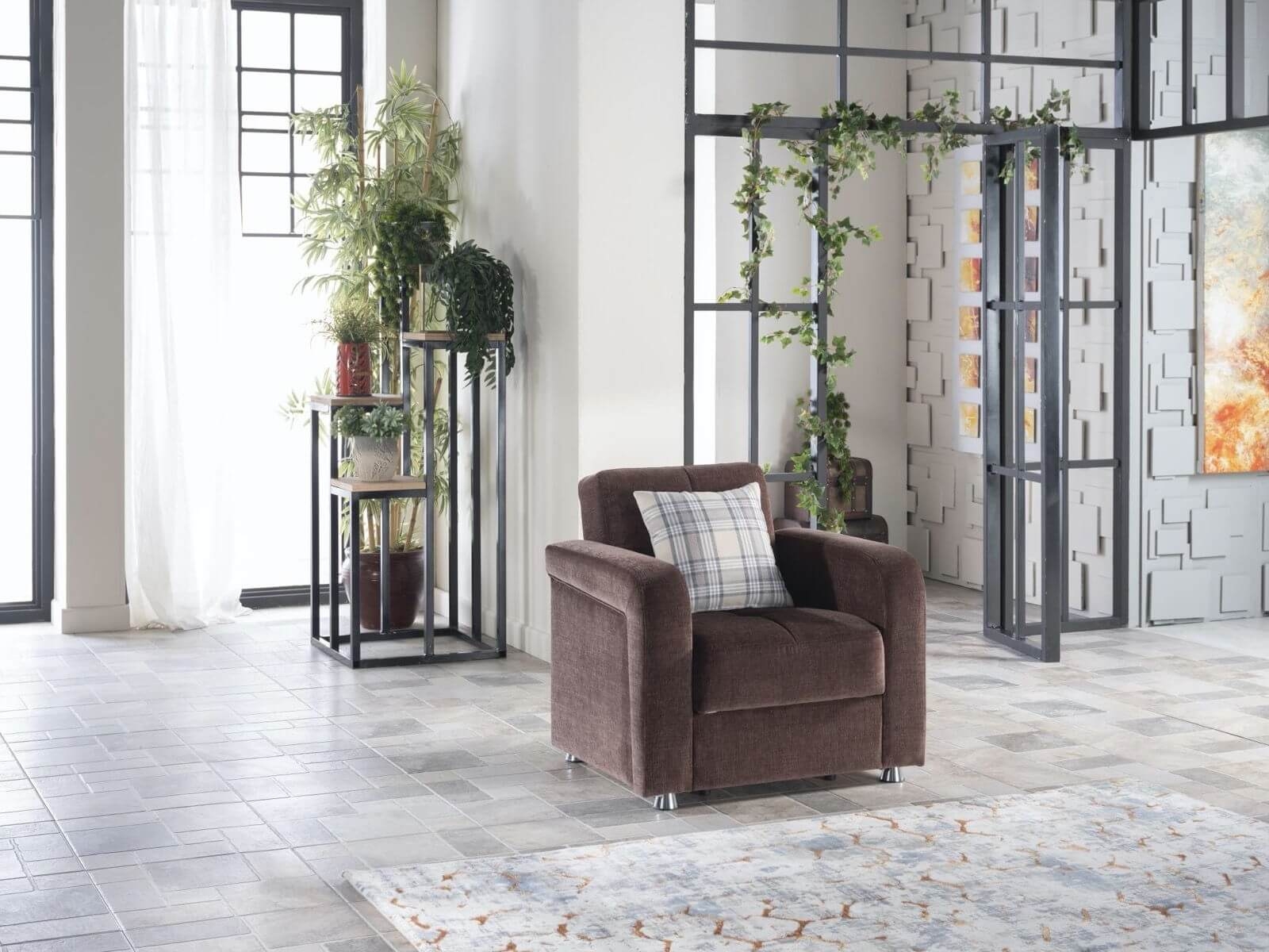 Vision Fabric Storage Sleeper Armchair