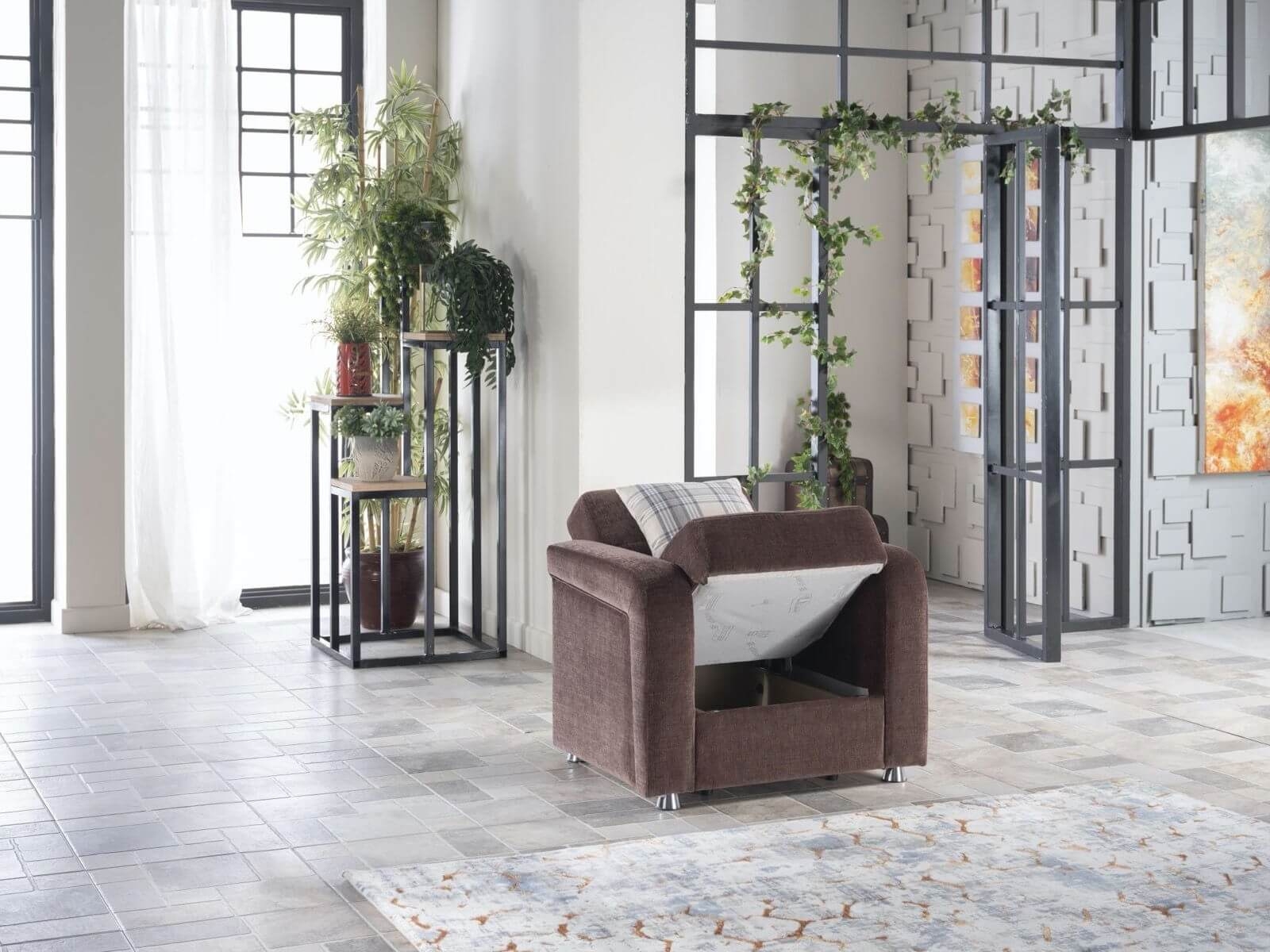 Vision Fabric Storage Sleeper Armchair