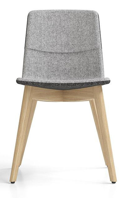 Twist & Sit PU Conference Chair w/Steel Frame & Wood Base on Glides