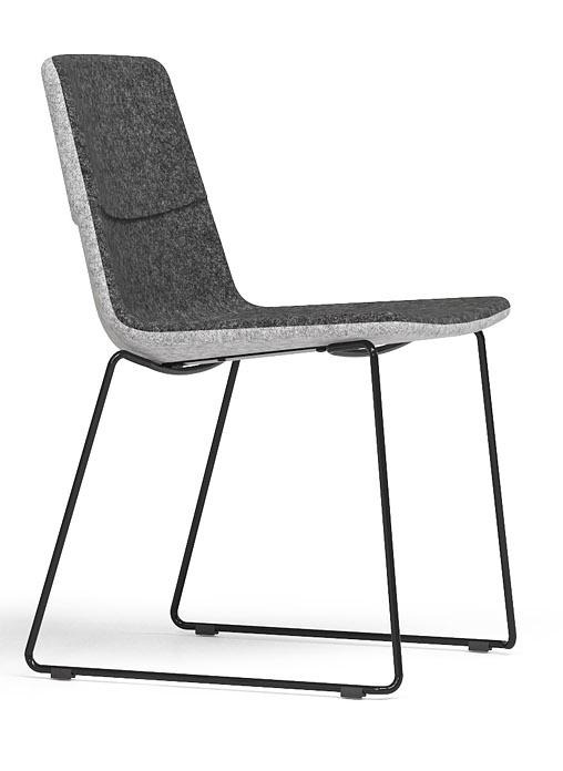 Twist & Sit PU Conference Chair w/Steel Frame & Steel Base on Glides