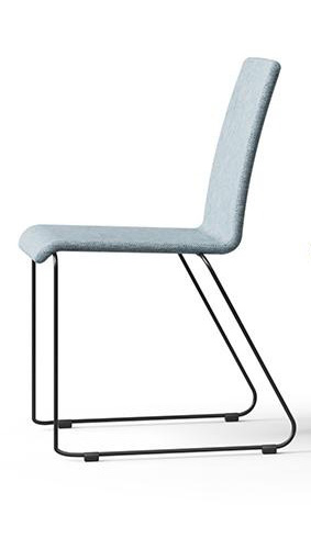 Moon 3pc Stackable Conference Chairs w/Powder Coated Wire Steel Frame 