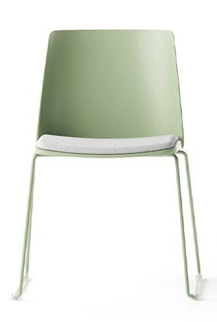 Polytone L Set of Conference Chairs w/Plastic Shell & Powder Coated Wire Steel Frame on Glides