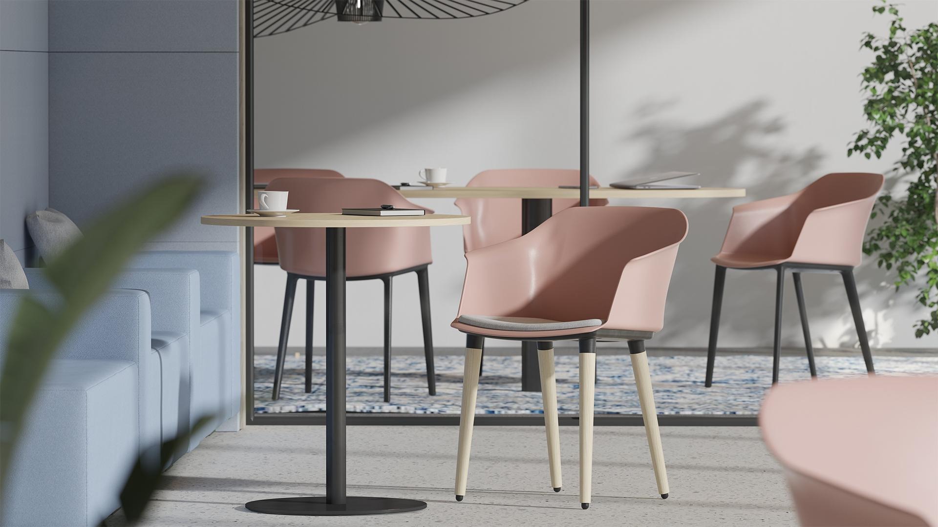 Polytone C Visitor Chair w/Plastic Shell & Nylon 4-Leg Base