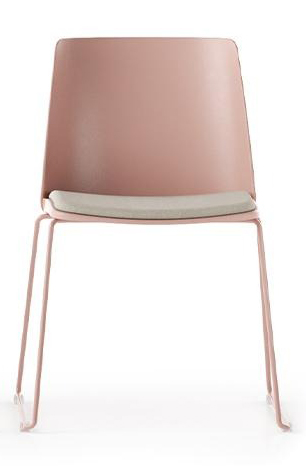 Polytone L Set of Conference Chairs w/Plastic Shell & Powder Coated Wire Steel Frame on Glides