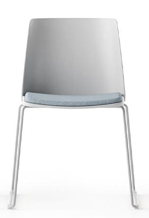 Polytone L Set of Conference Chairs w/Plastic Shell & Powder Coated Wire Steel Frame on Glides