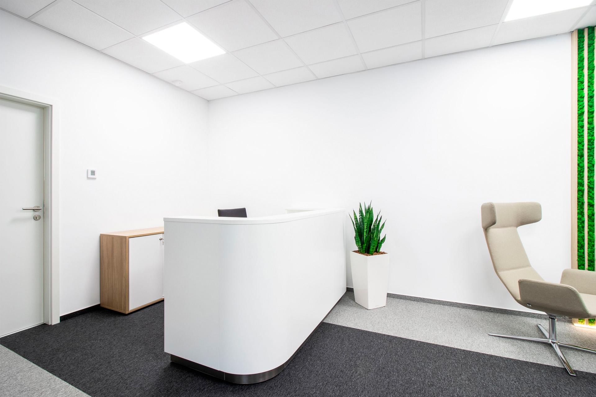 Cozy Modern White Reception Desk for Office Furniture
