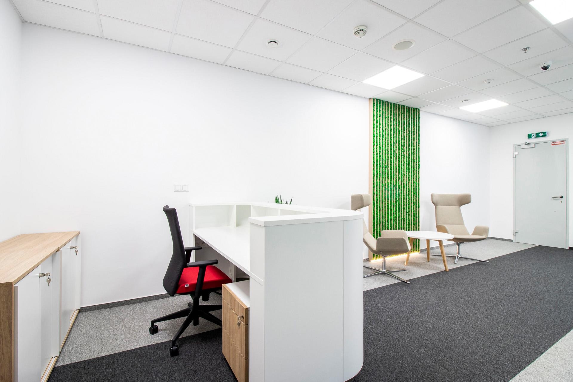 Cozy Modern White Reception Desk for Office Furniture