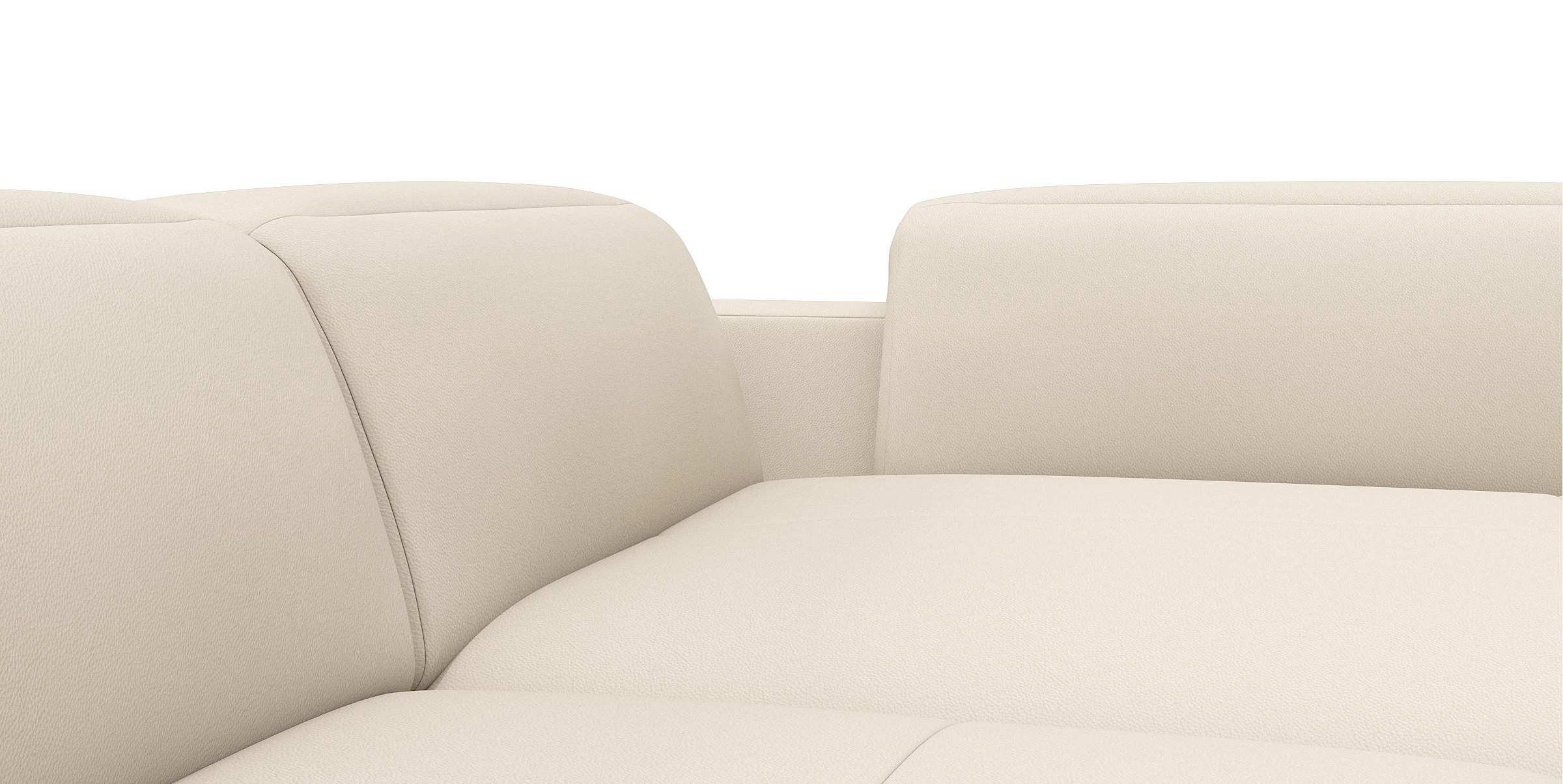 Luzzi 116" Premium Italian Leather Left Arm Chaise Sectional