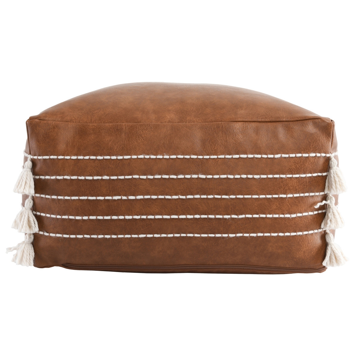 Ezekiel Vegan Leather Pouf