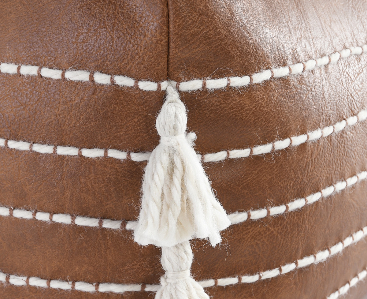 Ezekiel Vegan Leather Pouf