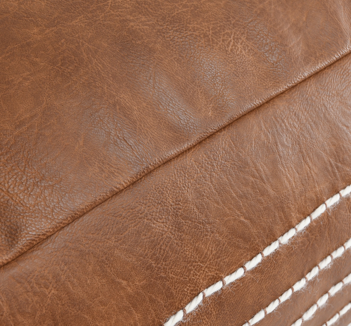 Ezekiel Vegan Leather Pouf
