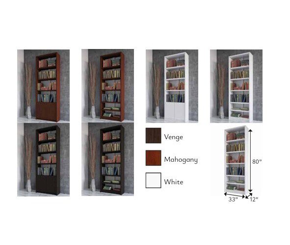 Wood 6 Shelves Bookcase