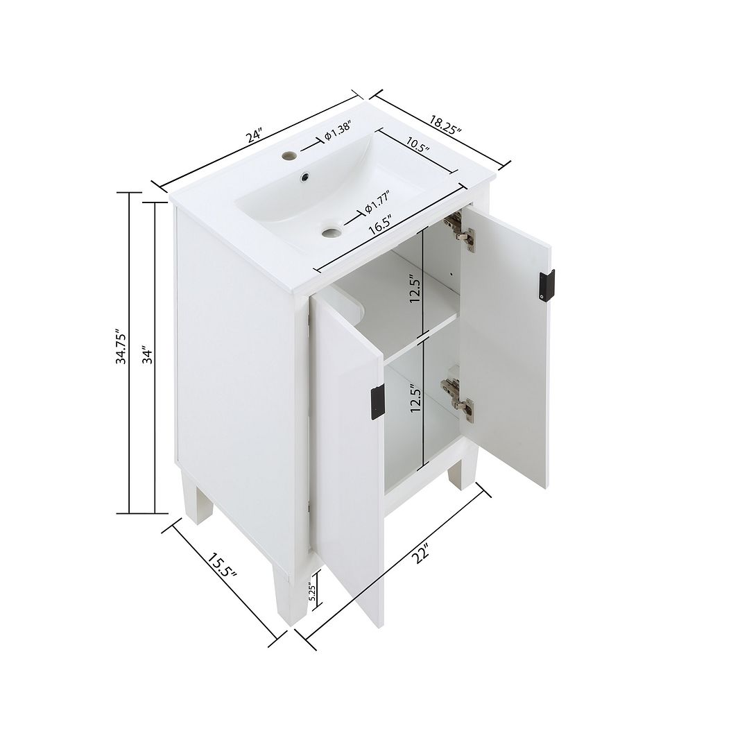 Hyde 24-inch Bathroom Vanity Sink
