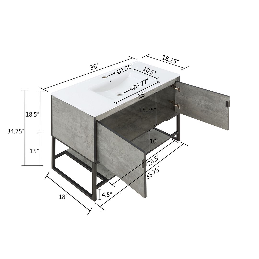 Scarsdale 36-inch Bathroom Vanity Sink