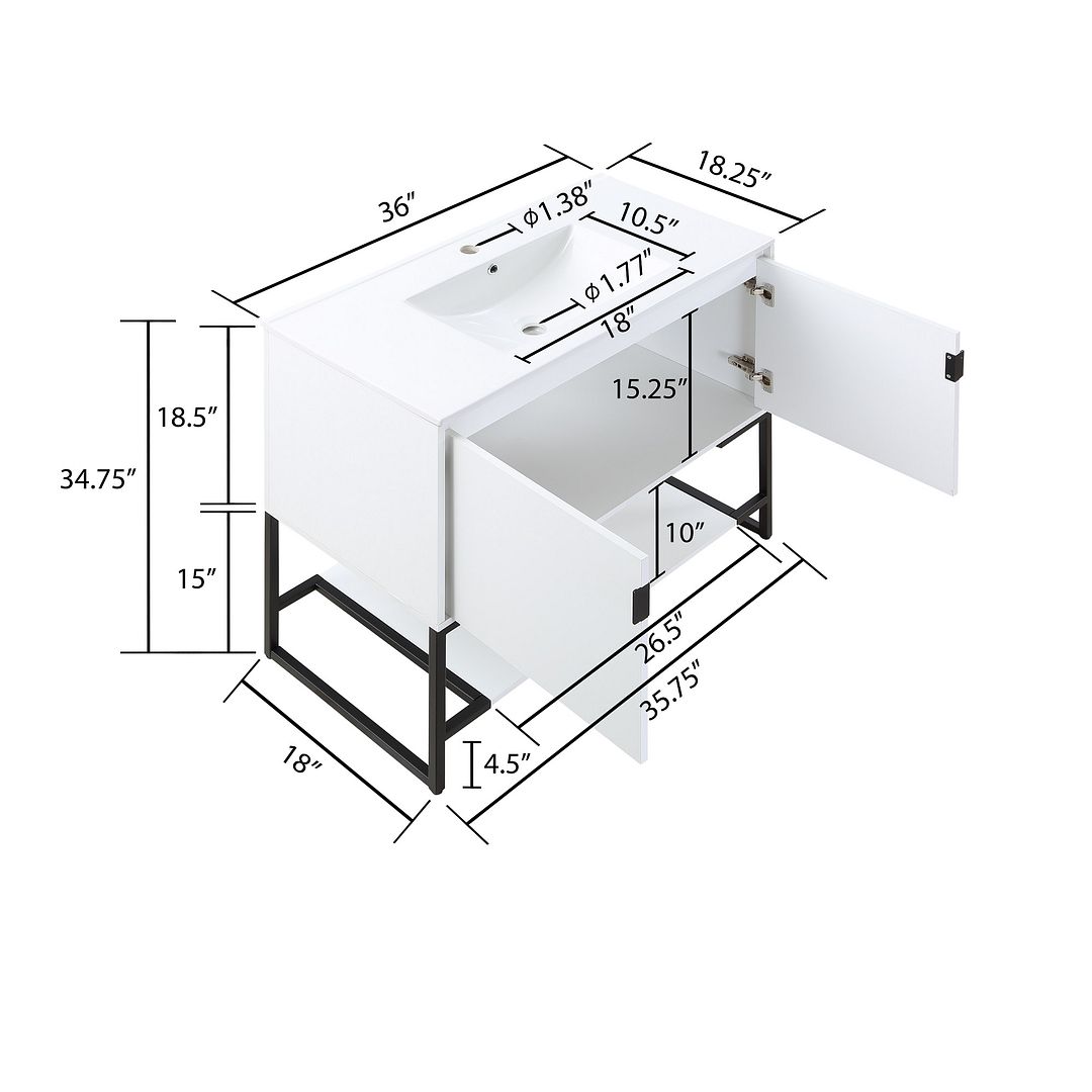 Scarsdale 36-inch Bathroom Vanity Sink
