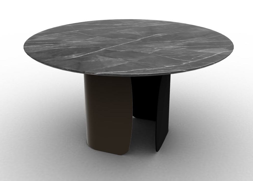 Twins Metal/Ceramic Round Dining Table