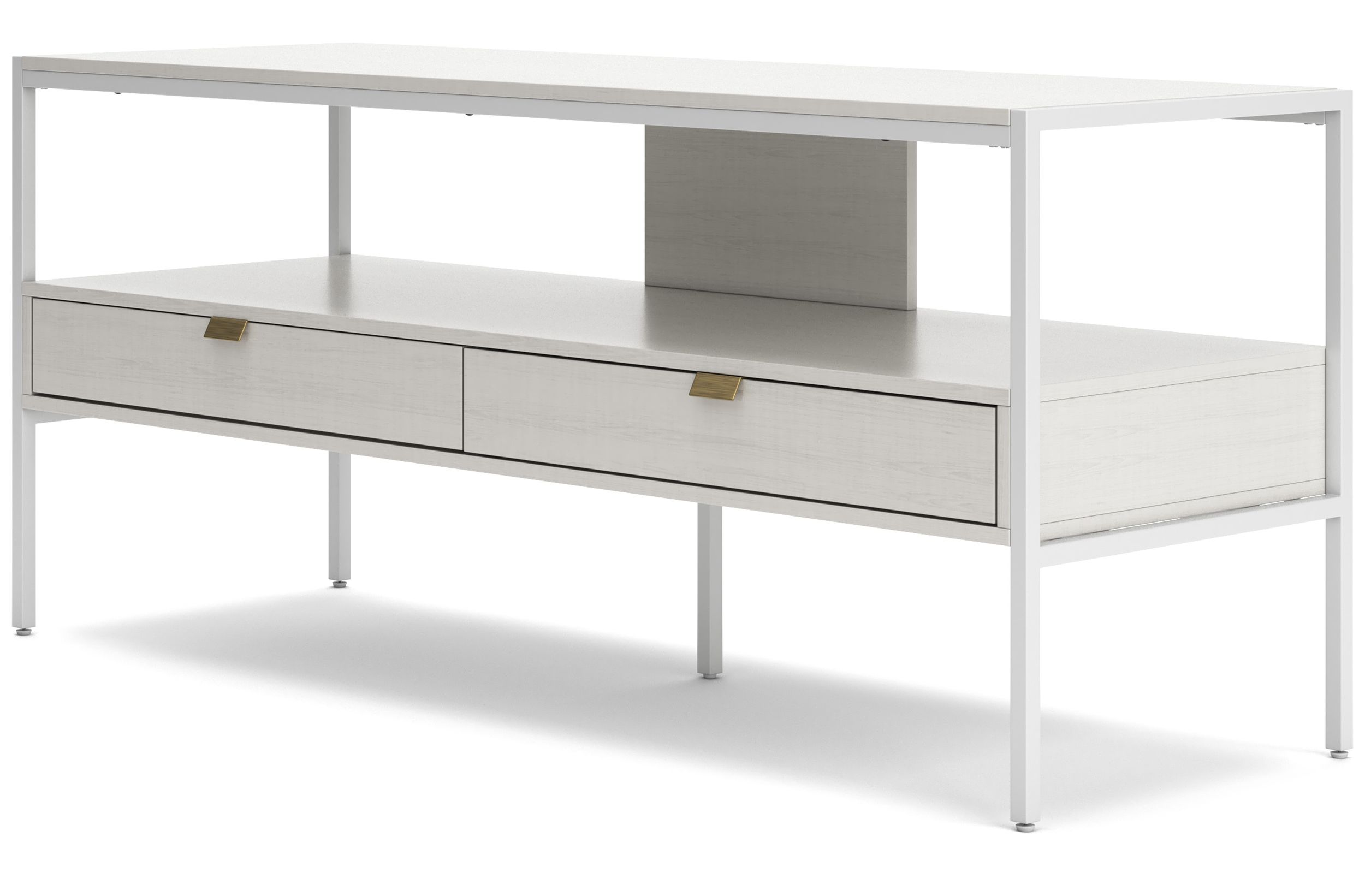 Deznee Large Wood TV Stand w/2 Drawers