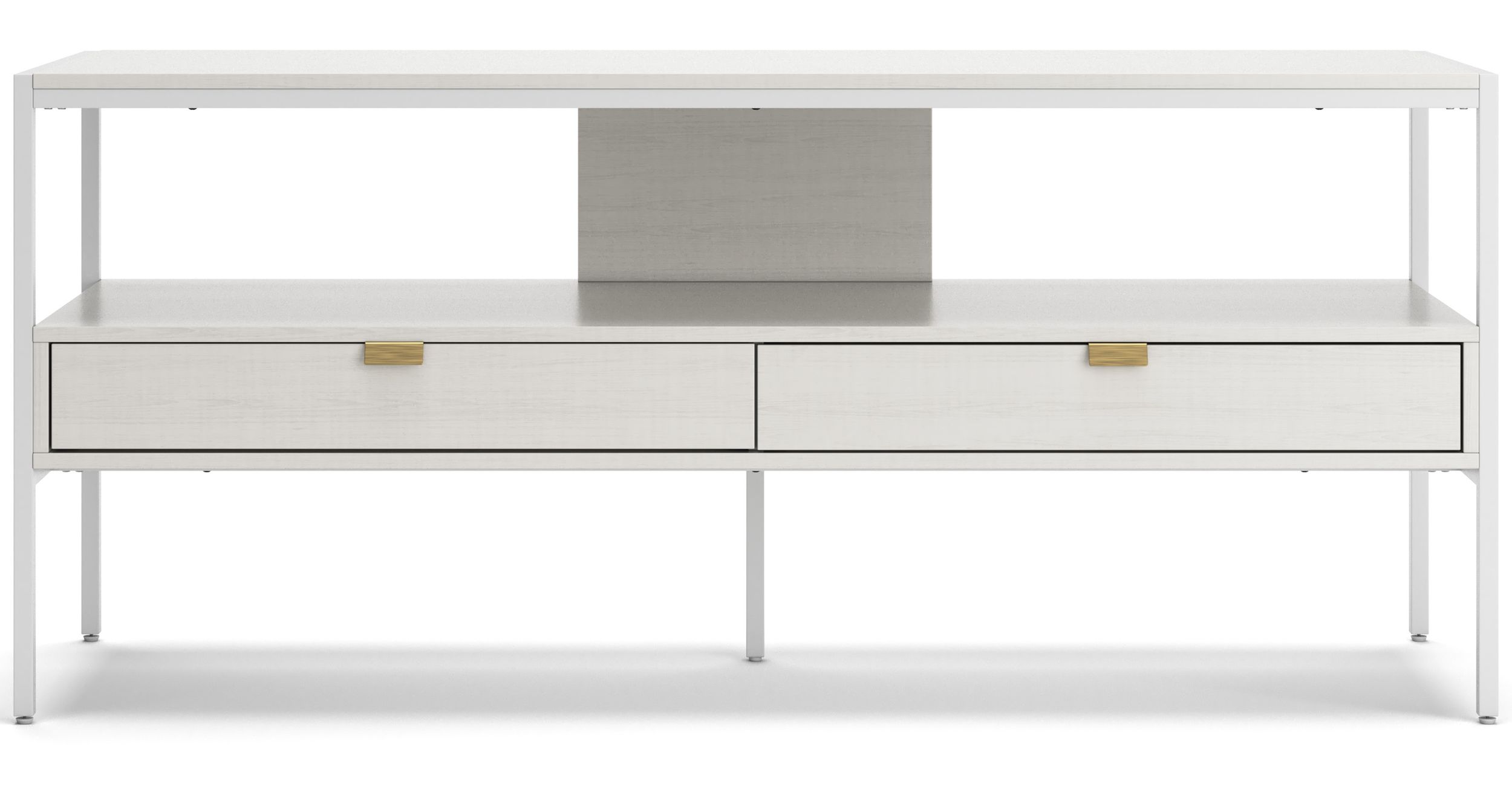 Deznee Large Wood TV Stand w/2 Drawers