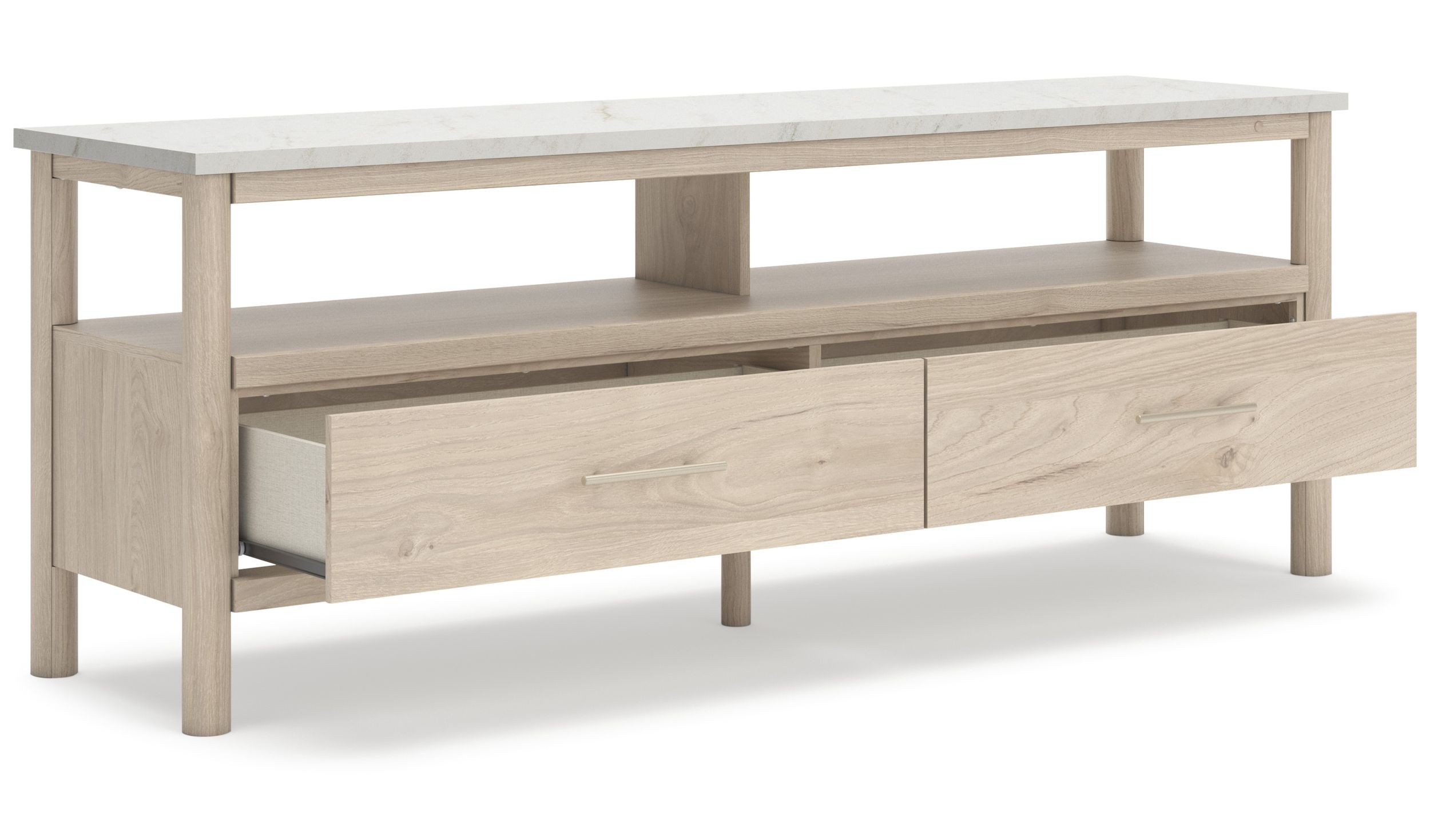 Cadmori Extra Large Wood/Marble TV Stand