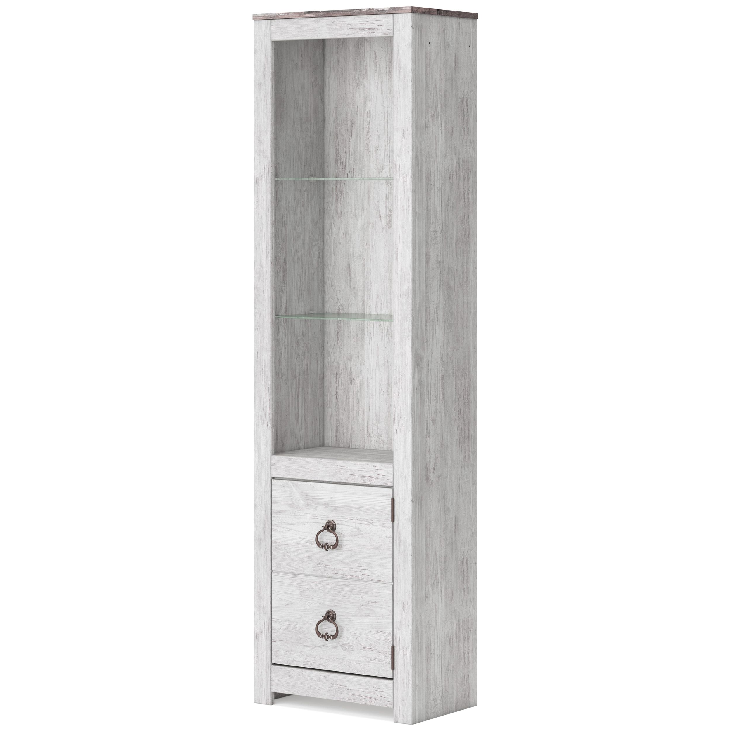 Willowton 4-Piece Coastal Wall Unit with Infrared Fireplace