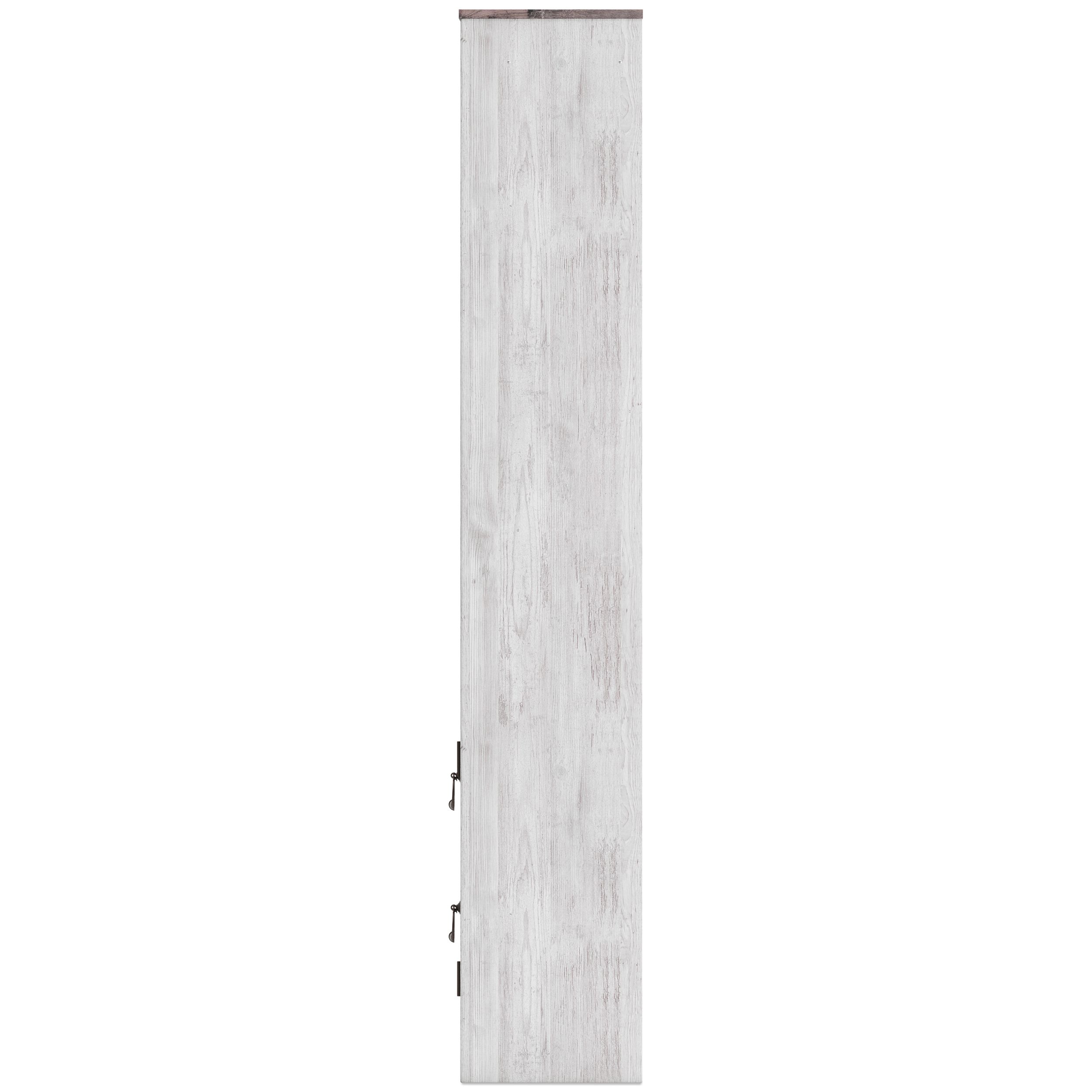 Willowton 4-Piece Coastal Entertainment Wall with Bridge - Whitewash