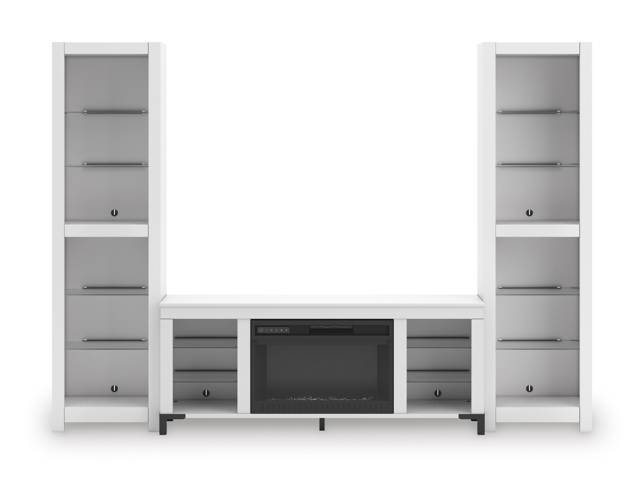Brollevi 3-Piece Entertainment Center - White Modern Farmhouse