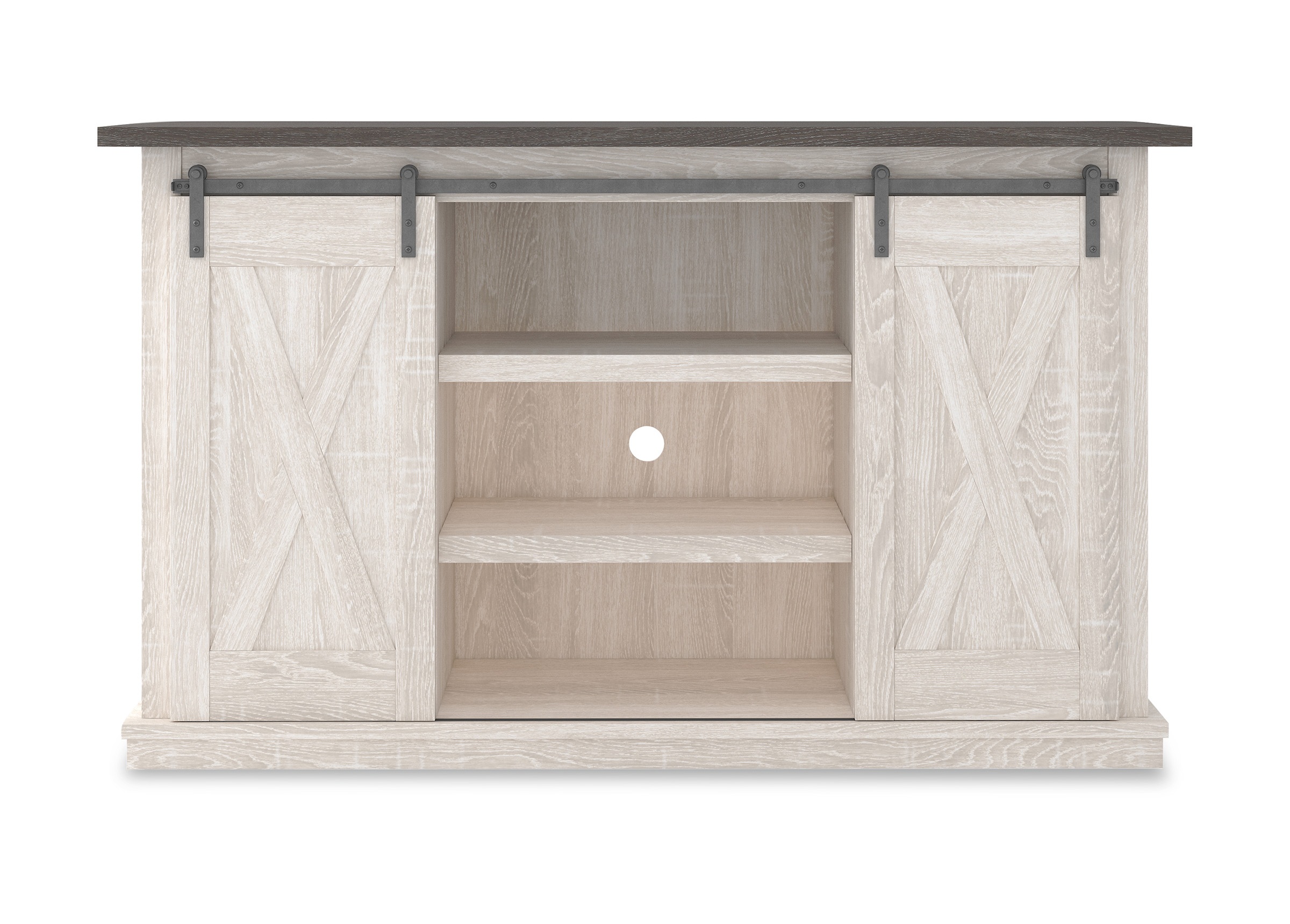 Dorrinson 53" Medium Industrial TV Stand - Gray & Charcoal