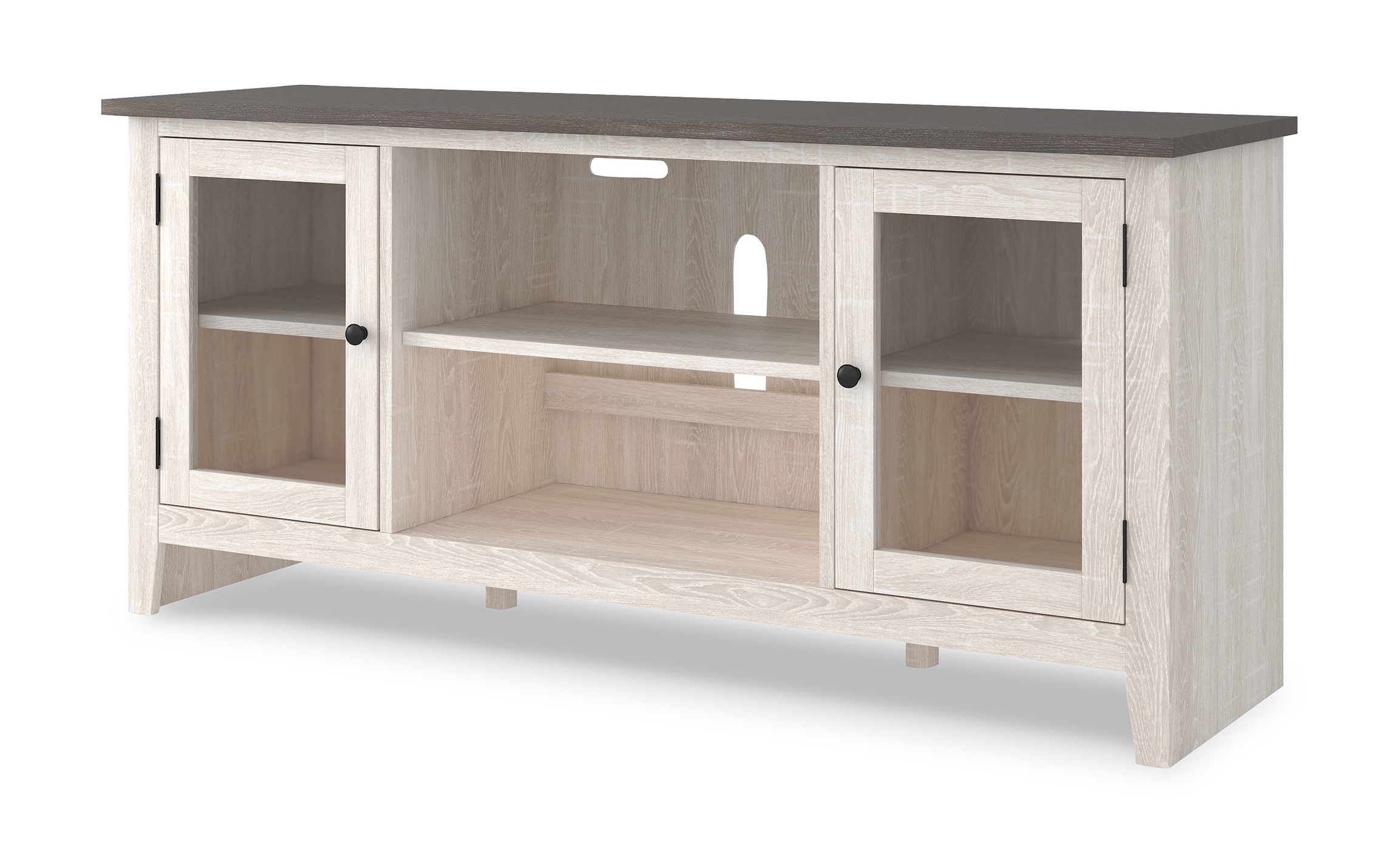 Dorrinson 63" Two-Tone Industrial TV Stand - Gray & Charcoal