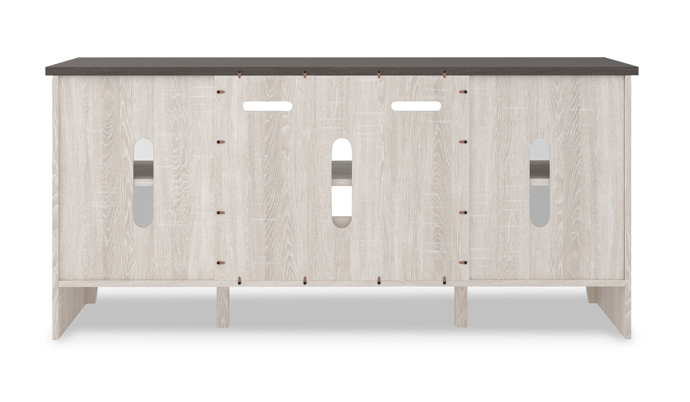 Dorrinson 63" Two-Tone Industrial TV Stand - Gray & Charcoal
