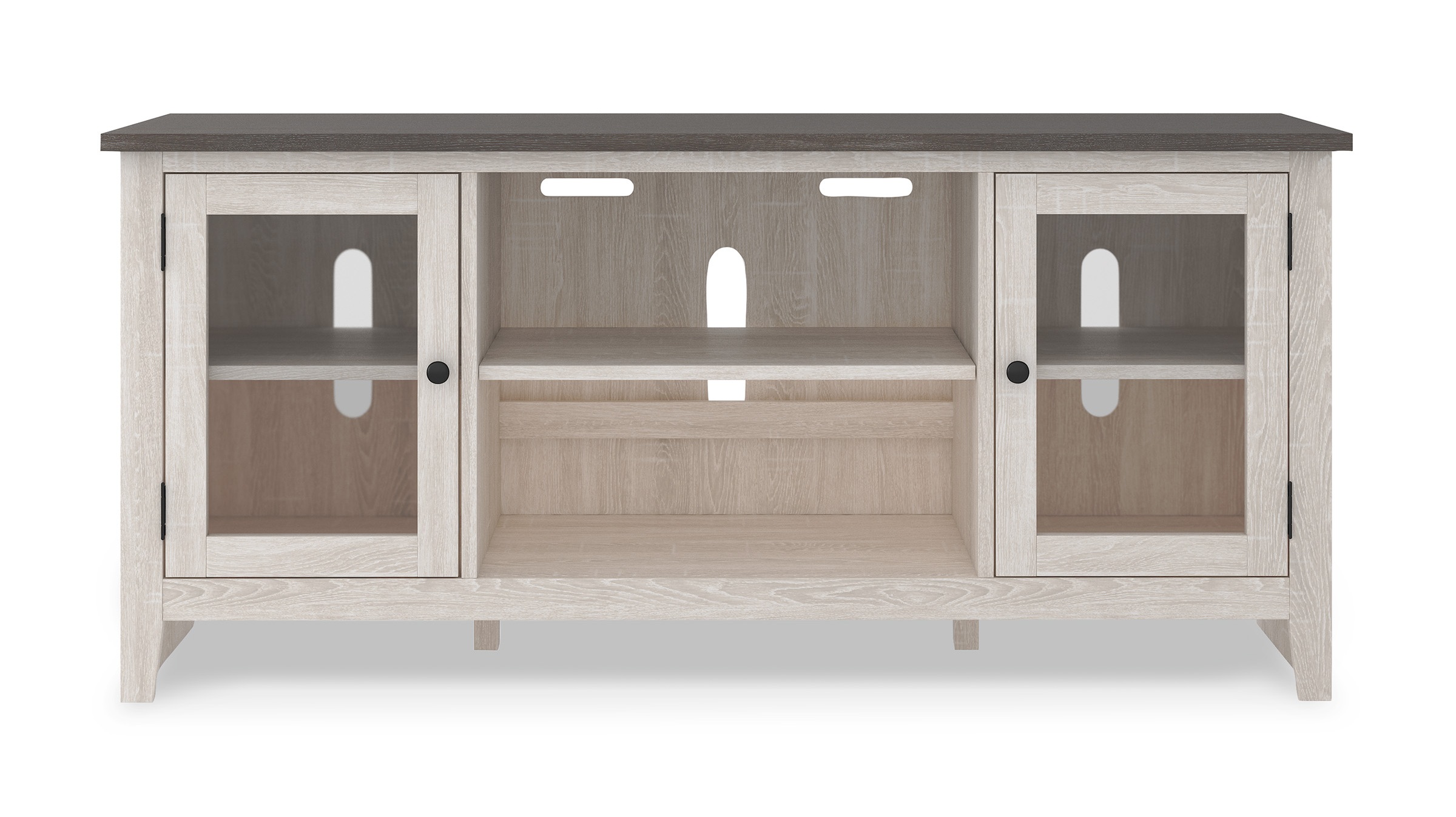 Dorrinson 63" Two-Tone Industrial TV Stand - Gray & Charcoal