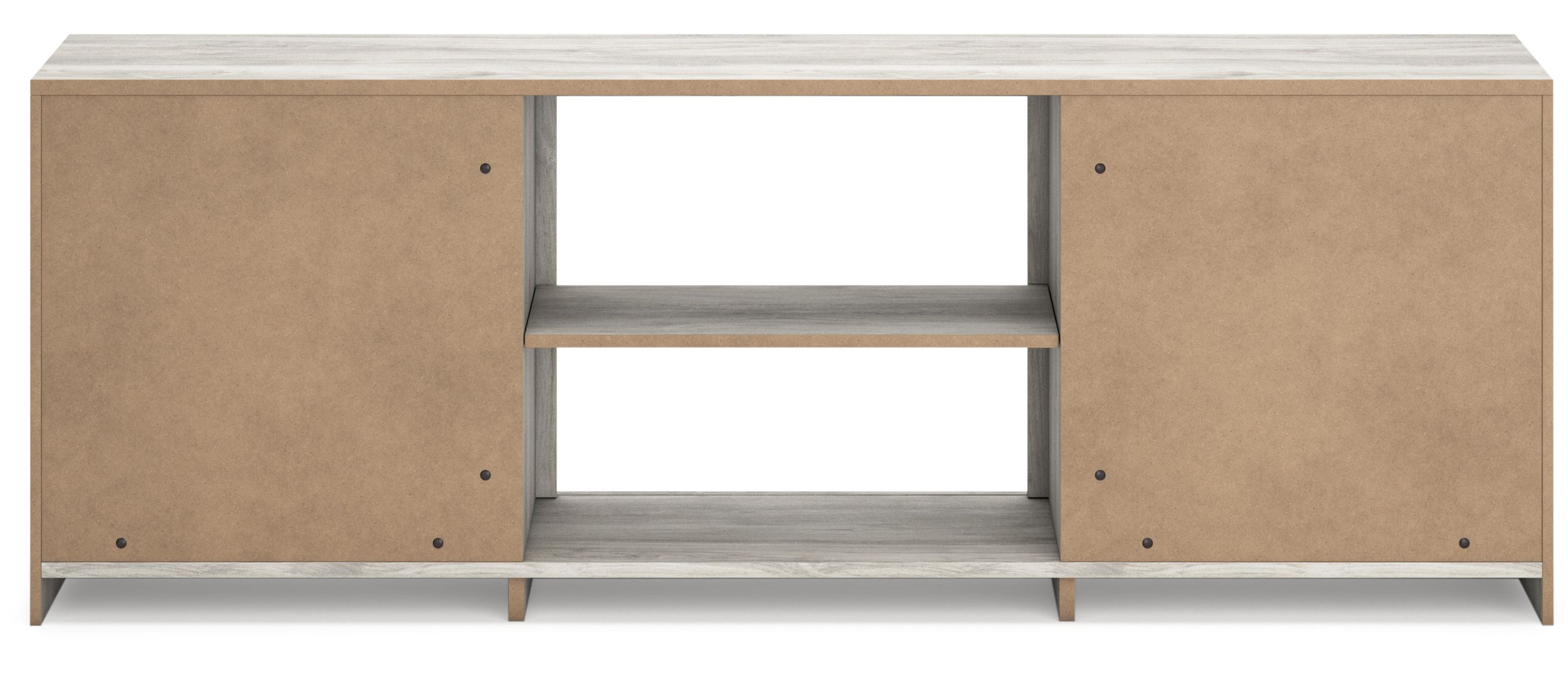 Bellaby 63" Modern Farmhouse TV Stand - Whitewash & Gray