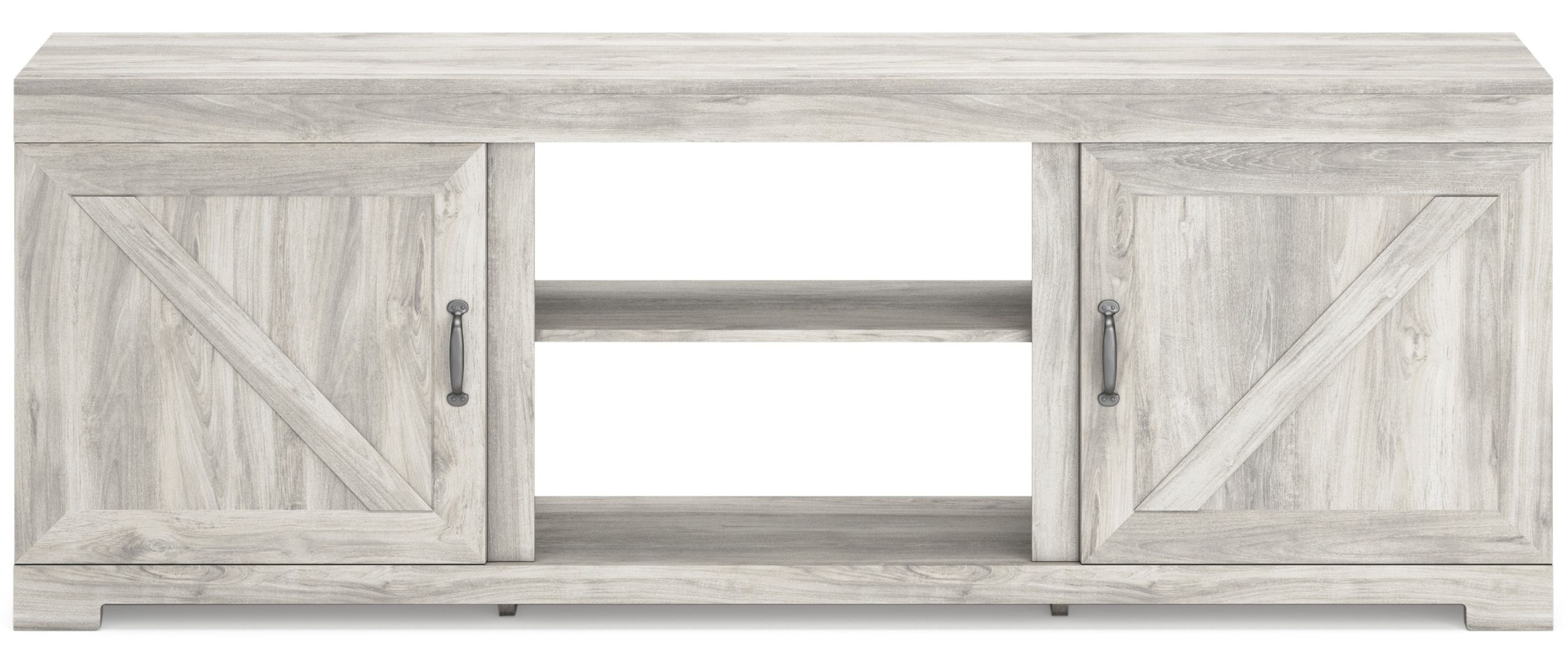 Bellaby 63" Modern Farmhouse TV Stand - Whitewash & Gray