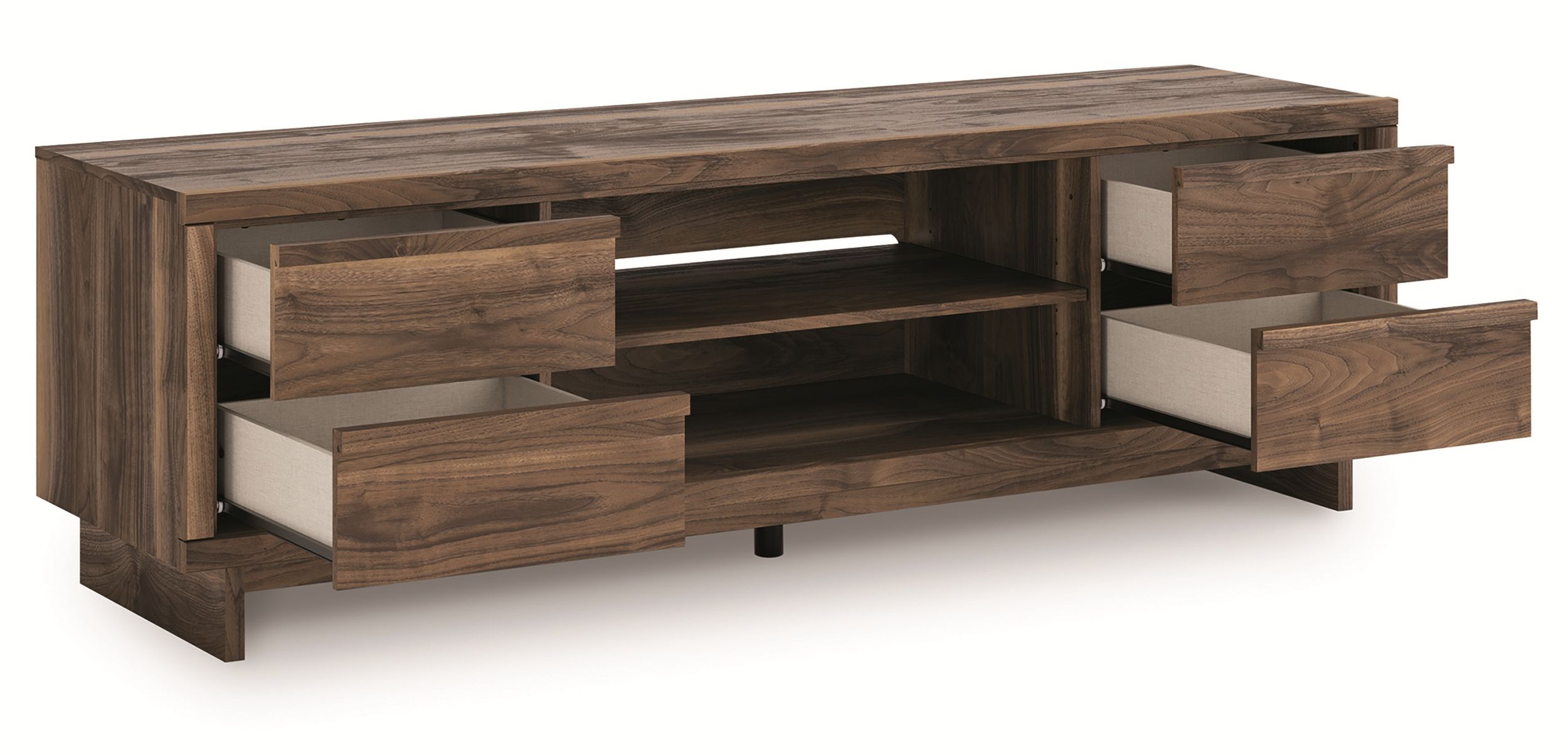 Zadilyn 74" XL Industrial TV Stand - Rustic Brown & Gunmetal