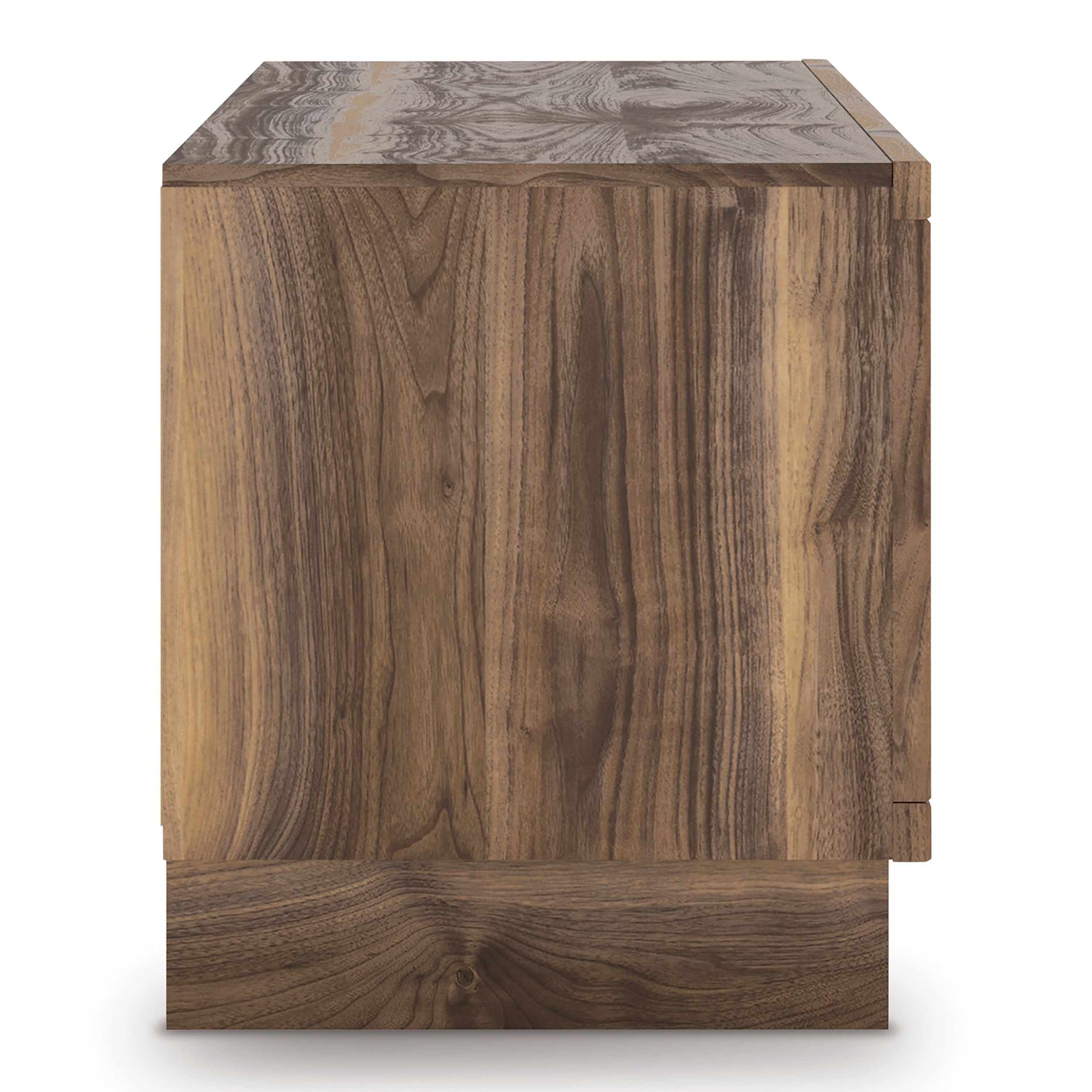 Zadilyn 72" Mid-Century Modern Fireplace TV Stand - Walnut Brown