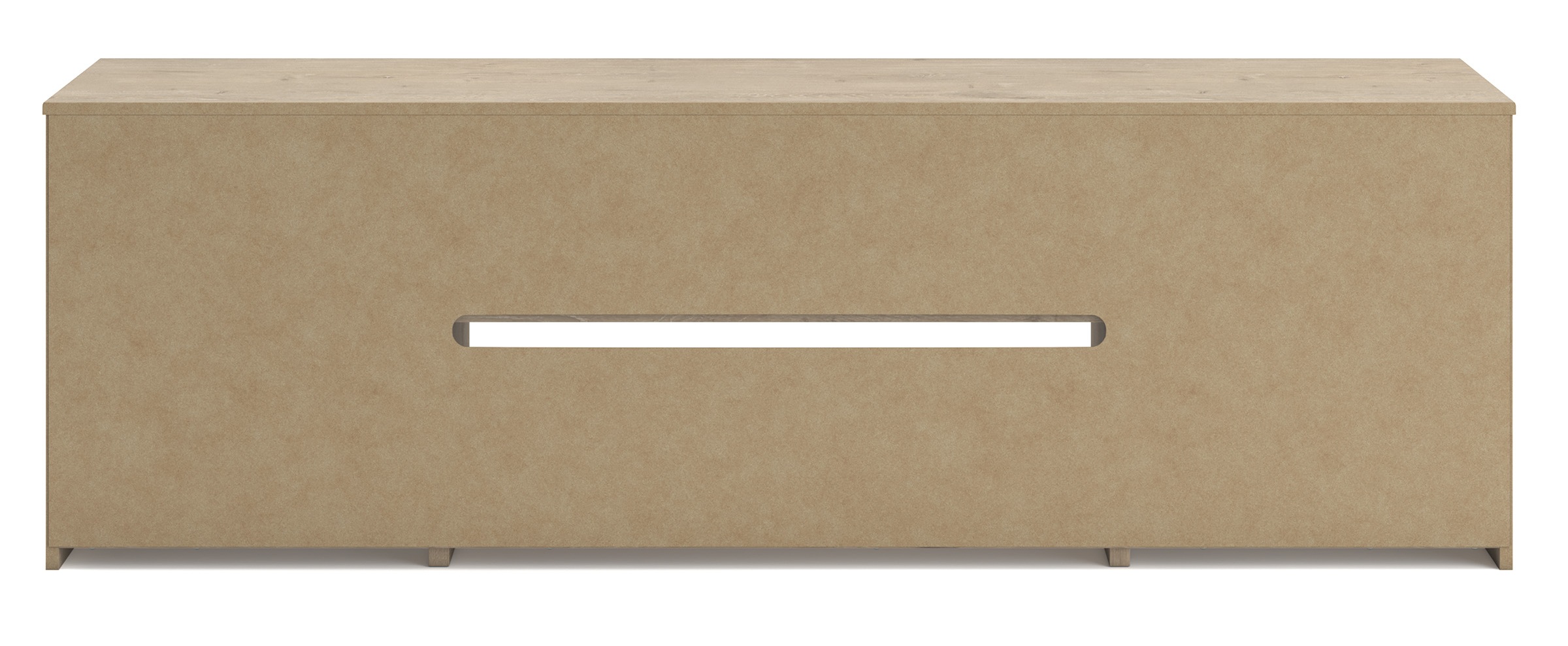 Cayboni 63" Modern Wood TV Stand - Tan & Gray Two-Tone